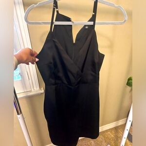 Lulus Black satin dress.  Size small.